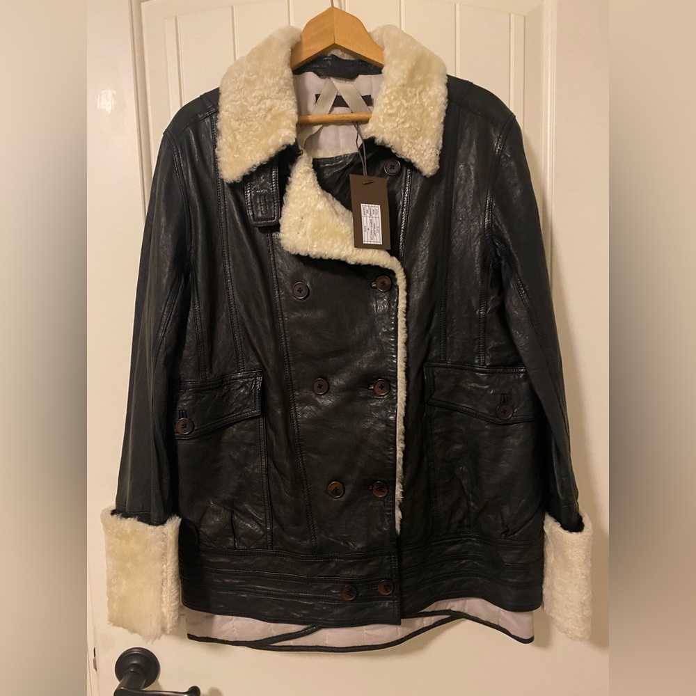 Nicholas K leather lodge jacket